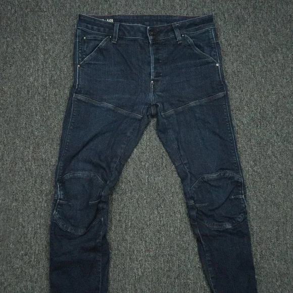 G Star Raw Jeans Mens 32x32 Blue 5620 3D Slim 5 Pocket Denim Button Fly